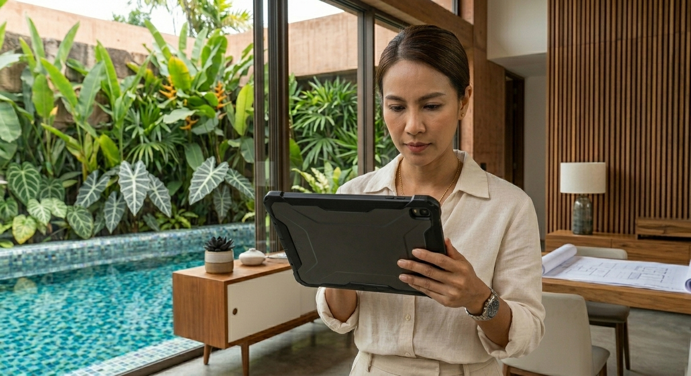 monthly villa maintenance report with photo proof and cost tracking
